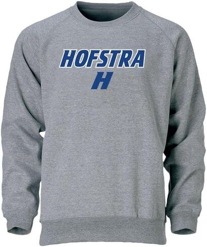 قميص من النوع الثقيل Barnesmith Hofstra University Pride Crewneck، التراث، رمادي فحمي، كبير in Kuwait