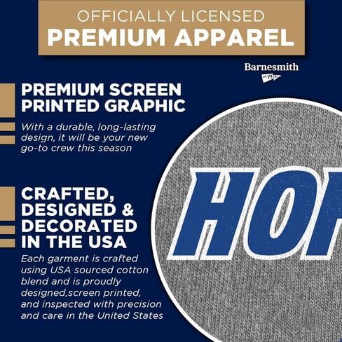 قميص من النوع الثقيل Barnesmith Hofstra University Pride Crewneck، التراث، رمادي فحمي، كبير in Kuwait