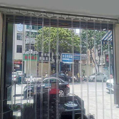 ستارة باب بشريط شفاف قابل للطي بسمك 1.6 ملم، ستائر مصدات الرياح للفريزر في المستودعات، الحجم: 1.2 × 2 متر in Kuwait