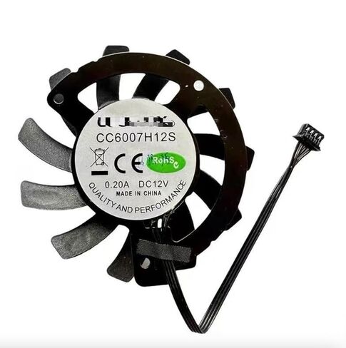 مروحة تبريد متوافقة RTDPART COOLCOX CC6007H12S 0.20A DC12V إصلاح استبدال المروحة in Kuwait