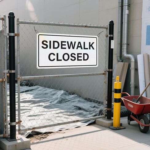 12 x 24 Inch Sidewalk Closed Sign Engineer-Grade Reflective Aluminum Traffic Signs Waterproof Rust-Free Safety Road Signs for Construction and Pedestrian Protection in Saudi Arabia
