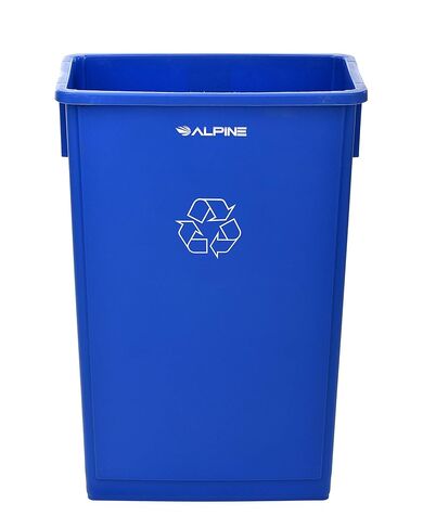 سلة المهملات الزرقاء النحيفة سعة 23 جالون من Alpine Industries - سلة قمامة مدمجة - حاوية نفايات بلاستيكية متينة ومفتوحة على مصراعيها مثالية للمنازل والمكاتب والمساحات التجارية الأخرى in Saudi Arabia