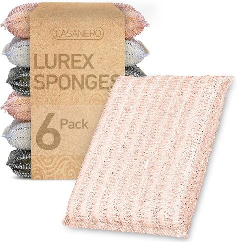 Casanero 6 Pack Kitchen Sponges for Dishes, Household Cleaning Sponges, Multipurpose Cleaning Sponge, Non Scratch Scrub Sponge, Cleaning Supplies for Kitchen, Pots, Pans, Sink, Countertop & Windows in Saudi Arabia