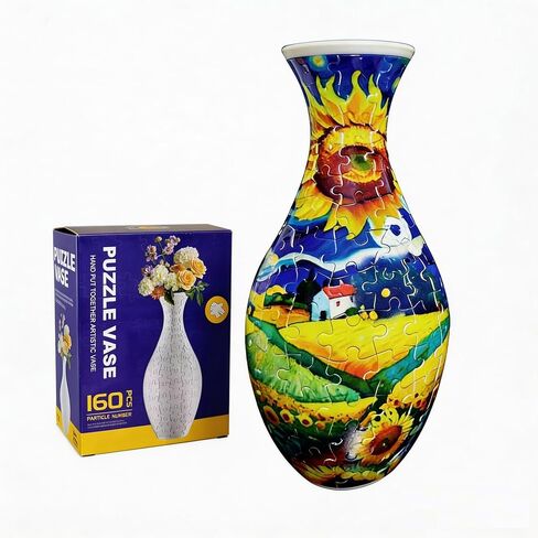 3D Puzzle Vase Unique Flower Vase，Made by 160 Curved Plastic Puzzle Pieces House Warming Gift for Flower Arrangements and Home Decoration in Saudi Arabia