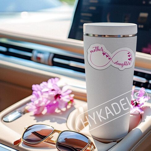 (3Pcs) Mother Daughter Infinity Heart Stickers – Mom and Daughter Love Sticker, Mothers Day Gift for Mom Mama, Waterproof Vinyl Decals for Laptop Water Bottle Journal Scrapbook Helmet, 3" x 2.7" in Saudi Arabia