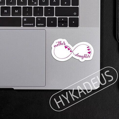 (3Pcs) Mother Daughter Infinity Heart Stickers – Mom and Daughter Love Sticker, Mothers Day Gift for Mom Mama, Waterproof Vinyl Decals for Laptop Water Bottle Journal Scrapbook Helmet, 3" x 2.7" in Saudi Arabia