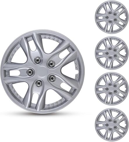 Wheel Guards – (4 Pack) WOLFSTORM Hubcaps for 12 inch Wheels, Wheel Covers Snap Clip-On Auto Tire Rim Replacement for 12" Hub Caps Car Accessories (Black Lacquer) in Saudi Arabia
