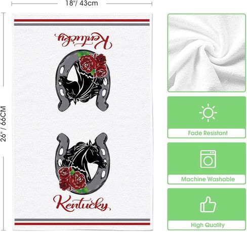 وضع Artoid Rose Lady Talk Derby to Me Kentucky Home Kitchen مناشف الأطباق، 18 × 26 بوصة فائقة الامتصاص، مناشف يد للقهوة والشاي، هدية للحمام للطبخ والخبز، مجموعة من 2 in Saudi Arabia