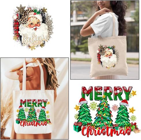 3 Sheets Xmas Heat Transfer Stickers Christmas Iron on Patches Stickers Santa Claus Iron on Transfers Snowman Heat Transfer Decals Winter Deer Vinyl Heat Transfer Applique for Clothes Pillow Hoodie in Saudi Arabia