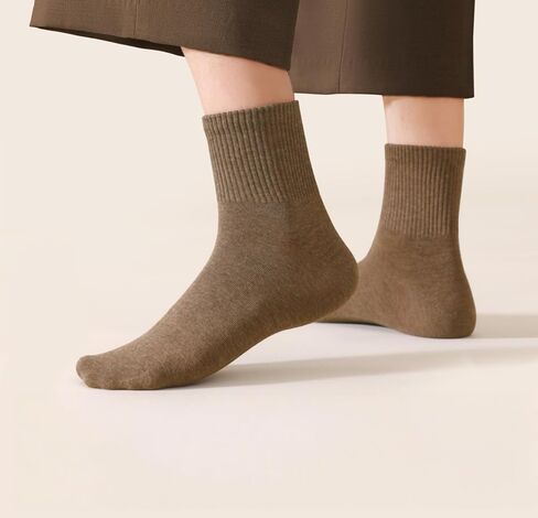 Men's Lightweight Quarter Crew Socks 6 Pairs,Hand-Linked Smooth Toe,High Elasticity,Soft,Above Ankle Sock for Men, Size 4-8 in Saudi Arabia