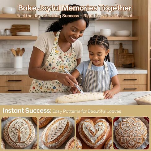 2pcs Upgraded Bread Lame with 20 Blades, Professional Sourdough Scoring Tool for Bread Scoring Tool, Safety Cover & Ergonomic Handle, Lame Breads Tools for Artisan Breads Making in Saudi Arabia
