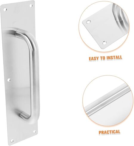 Heavy Duty Stainless Steel Push Pull Door Handle Commercial Fire Door Barn Door Plate Durable Elegant Design for High Traffic Areas Easy Operation in Saudi Arabia