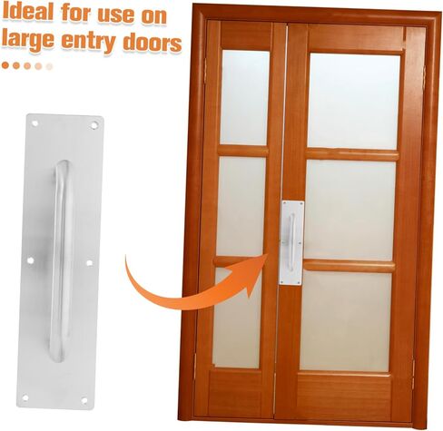 Heavy Duty Stainless Steel Push Pull Door Handle Commercial Fire Door Barn Door Plate Durable Elegant Design for High Traffic Areas Easy Operation in Saudi Arabia