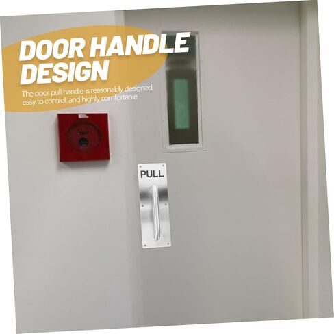 POPETPOP Vintage Style Door Pull Push Plate Stainless Steel Fire Door Handle for Exterior in Saudi Arabia