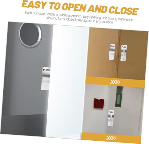 POPETPOP Vintage Style Door Pull Push Plate Stainless Steel Fire Door Handle for Exterior in Saudi Arabia
