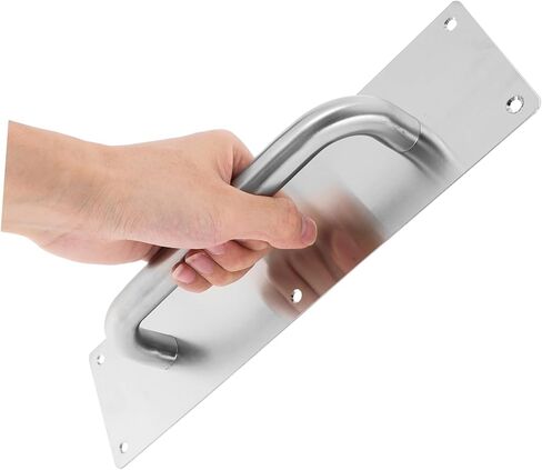 Holibanna Push Pull Stainless Steel Door Plate Handle Durable Commercial Sliding Door Pull for Industrial Use Elegant Design for High Traffic Areas in Saudi Arabia