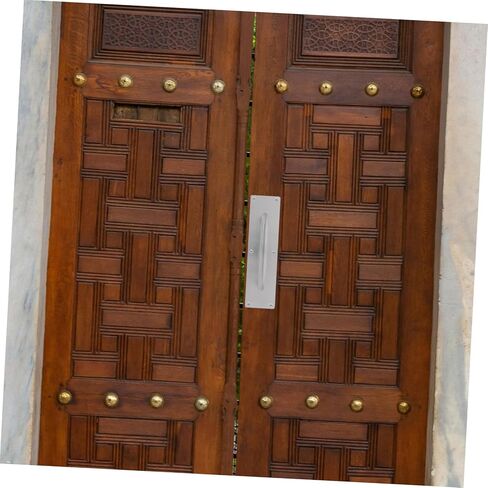Holibanna Push Pull Stainless Steel Door Plate Handle Durable Commercial Sliding Door Pull for Industrial Use Elegant Design for High Traffic Areas in Saudi Arabia