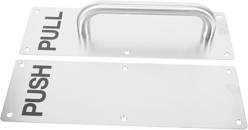 TEHAUX 304 Stainless Steel Push Pull Plate Handle for Fire Doors Commercial Door Hardware Grip Corrosion Resistant and Sturdy Design for Interior or Exterior Use in Saudi Arabia
