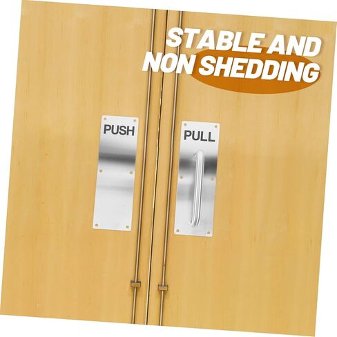TEHAUX 304 Stainless Steel Push Pull Plate Handle for Fire Doors Commercial Door Hardware Grip Corrosion Resistant and Sturdy Design for Interior or Exterior Use in Saudi Arabia