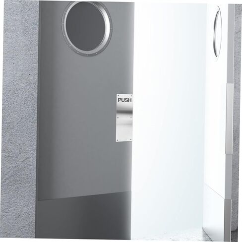 TEHAUX 304 Stainless Steel Push Pull Plate Handle for Fire Doors Commercial Door Hardware Grip Corrosion Resistant and Sturdy Design for Interior or Exterior Use in Saudi Arabia