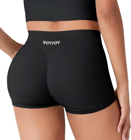 VOYJOY Enhance Seamless 2.5" Shorts Low Rise Compression Workout Scrunch Booty Biker Shorts in Saudi Arabia