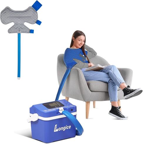 Longice Cold Therapy Unit for Shoulder,Ice Therapy Machine for Shoulder After Surgery,Cold Therapy System with Shoulder Ice Pack (Blue) in Saudi Arabia