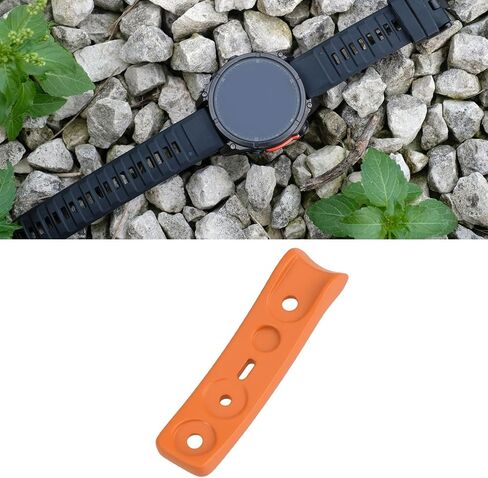 51mm Watch Protective Side Strip Metal Orange Compatible with Garmin Fenix 8 Pro Amoled Quatix8 Tactix8 in Saudi Arabia