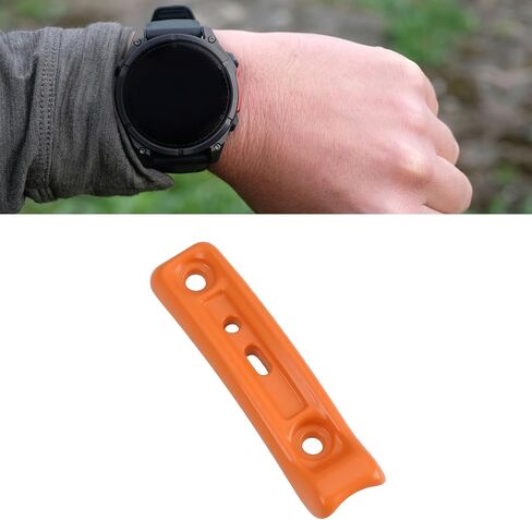 51mm Watch Protective Side Strip Metal Orange Compatible with Garmin Fenix 8 Pro Amoled Quatix8 Tactix8 in Saudi Arabia