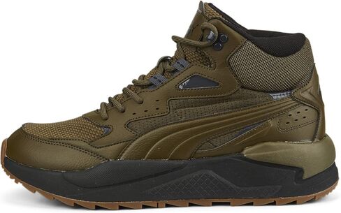 PUMA Men's X-Ray Speed Mid Winter Sneaker, Castlerock Black-Ebony-High Risk Red in Kuwait