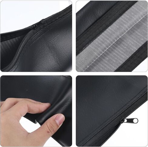 2 Pack Microphone Bags 11.8"x4.72" Black Zipper Pouch Fits for Wired, Wireless Microphone Storage Bag Zipper Pouch Shockproof Vocal Mic Protector Mic Accessories Storage Bag, Easy Carry in Saudi Arabia