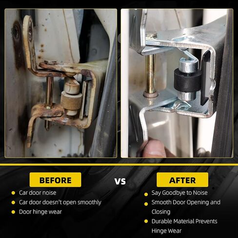 Dasbecan 4Pcs Door Hinge Set Front Upper Lower Left Right Compatible with Ford F150/F250/F350/Bronco/Thunderbird/Granada, Mercury Cougar/Marquis/Zephyr Replaces# 925066 925068 in Saudi Arabia