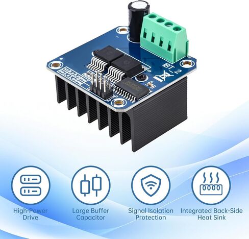 2PCS BTS7960 43A High Power Motor Driver Modules DC 6-27V H-Bridge PWM DC Motor Controller Board Fit for Arduino Smart Car Robot DIY Projects with 40 pcs 10cm Male to Female Connector Wires in Saudi Arabia