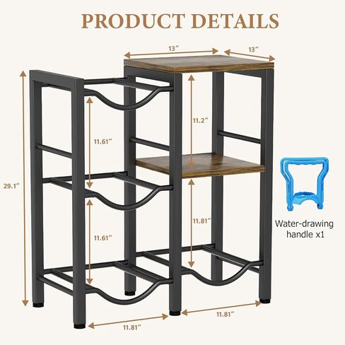 Heavy Duty 5 Gallon Water Jug Holder, Suitable for Homes, Offices, and Garages-Water Storage and Organization, Rust-Proof, Slip-Resistant, and Anti-Drop in Saudi Arabia