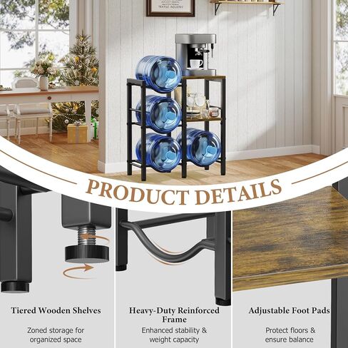 Heavy Duty 5 Gallon Water Jug Holder, Suitable for Homes, Offices, and Garages-Water Storage and Organization, Rust-Proof, Slip-Resistant, and Anti-Drop in Saudi Arabia