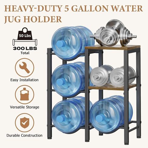 Heavy Duty 5 Gallon Water Jug Holder, Suitable for Homes, Offices, and Garages-Water Storage and Organization, Rust-Proof, Slip-Resistant, and Anti-Drop in Saudi Arabia