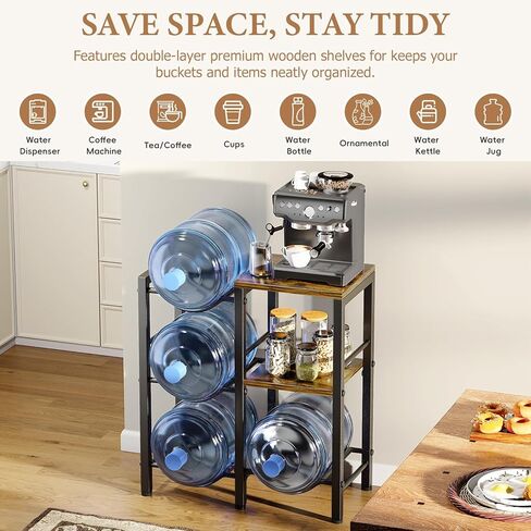Heavy Duty 5 Gallon Water Jug Holder, Suitable for Homes, Offices, and Garages-Water Storage and Organization, Rust-Proof, Slip-Resistant, and Anti-Drop in Saudi Arabia