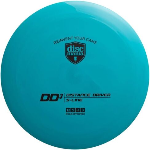 Discmania S-Line DD3 Disc Golf Distance Driver | قرص جولف ثابت إلى أكثر استقرارًا مع انزلاق لا يصدق | بلاستيك ممتاز على شكل حرف S | مثالية للقيادة لمسافات طويلة | 170-175 جم (قد تختلف الألوان) in Kuwait