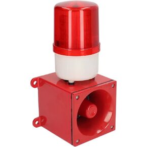 Industrial Siren Alarm Horn Strobe Loud Flashing Alarm Siren AC110V 120dB Fire Alarm Outdoor Siren Safety Alarm Horn Indoor Warning Siren Light