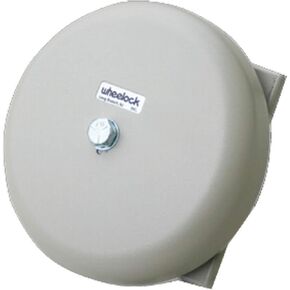 Wheelock 43T-G6-115-S Indoor/Outdoor 43T Vibrating Bell, Gray Housing Color, 6" Shell Size in 115V AC, 86 dBA Sound Level, High Sound Output with Low Current Draw, Aluminum with Textured Enamel Finish