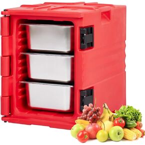 Food Warmer,Portable Food Warmer 82Qt Hot Box for Catering, Lldpe Food Box Carrier Double Catering for 3/6 "or 6/2.5" Plates for Family Gathering, Canteen, Restaurant