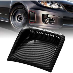 Left + Right Pair Carbon Fiber Bumper Bezel Corner Cover Compatible with Subaru Impreza WRX STi 2008 2009 2010 2011 2012 2013 2014 57739FG010 57739FG020