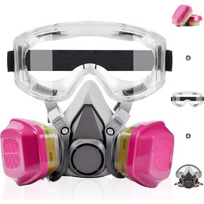 Gas Masks Survival Nuclear and Chemical - Gas Mask with 40mm Activated Carbon Filter & 60926 Filter - Full Face Respirator Mask for Gases Chemicals Vapors Paint Welding Dust