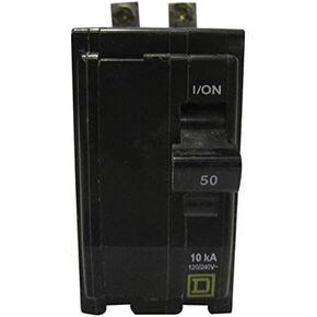 Square D QOB250 Bolt-On Mount Standard Miniature Circuit Breaker With Visi-Trip Indicator 2-Pole 50 Amp 120/240 Volt AC QO
