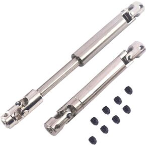 2Pcs Vgoohobby Metal Centre Transmission Shaft Drive Shaft Dogbone Compatible with Axial SCX10 SCX0016 Tamiya CC01 RC4WD D90 90028 1/10 RC Rock Crawlers Car (80mm-100mm)
