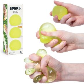 Speks Gump Stress Balls - Silky Soft Memory Gel - Squishy Fidget Toy for Kids and Adults - Cool - Pack of 3