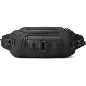 Fanny Pack for Men Women, Hip Bum Bag Waist Pack for Fast Pack, Adjustable Crossbody Belt Bag for Travel Hiking (Black)