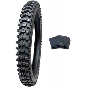 MMG Combo Dirt Bike Tire Size 80/100-21, Includes Inner Tube Size 80/100-21 TR4 Valve Stem
