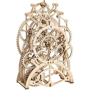 ROKR 3D Wooden Puzzles DIY Clock Kits for Adults to Build Wood Model Building Kit Unique Birthday Gift Pendulum Clock