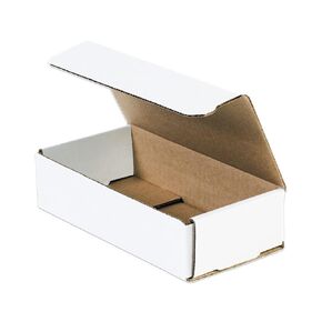 AVIDITI Corrugated Mailing Mailer Boxes Small 8" x 4" x 4" (50 Pack) Cardboard Shipping Box for Packaging Moving Packing Storage - White, 50 Pack