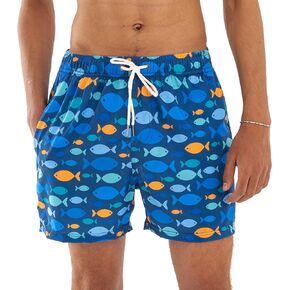 Aoliks Men's Swimming Trunks 5" Quick Dry Swim Shorts with Mesh Lining Funny Swimwear Bathing Suits